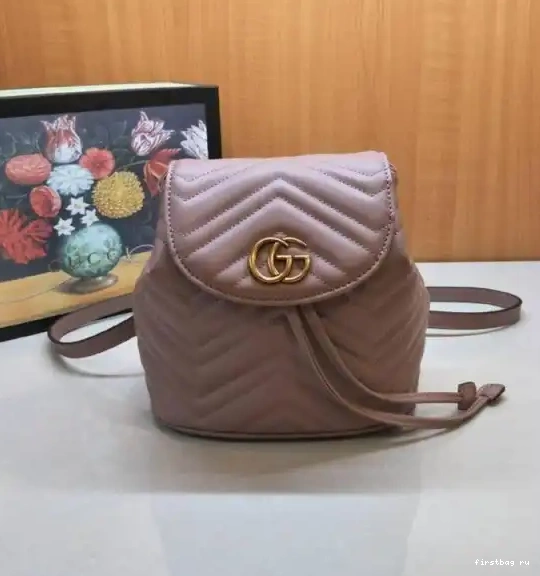 First bag ru Marmont 528129 Gucci matelassé GG backpack 0522